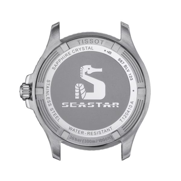 Tissot Seastar 1000 quartz watch black dial steel bracelet 40 mm T120.410.11.051.00