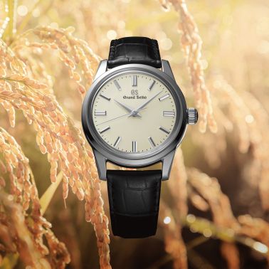 Montre Grand Seiko Elegance mécanique cadran ivoire bracelet cuir crocodile noir 37,3 mm