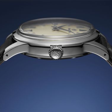 Montre Grand Seiko Elegance mécanique cadran ivoire bracelet cuir crocodile noir 37,3 mm