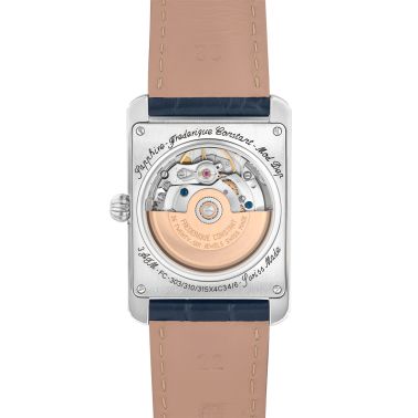 Frédérique Constant Classics Carree Automatic blue dial leather strap 30 x 33 mm