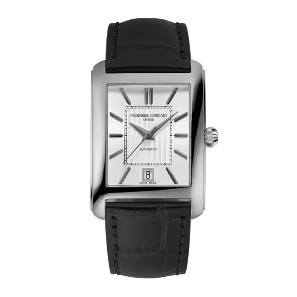 Frédérique Constant Classics Carree Automatic silver dial leather strap 30 x 33 mm