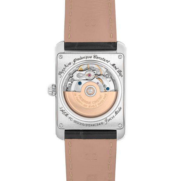 Frédérique Constant Classics Carree Automatic silver dial leather strap 30 x 33 mm