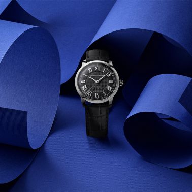 Frederique Constant Classics Premiere Automatic black dial leather strap 38,5 mm