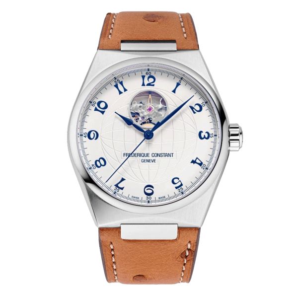 Frédérique Constant Highlife Heritage Heart Beat Automatic white dial leather strap 41 mm