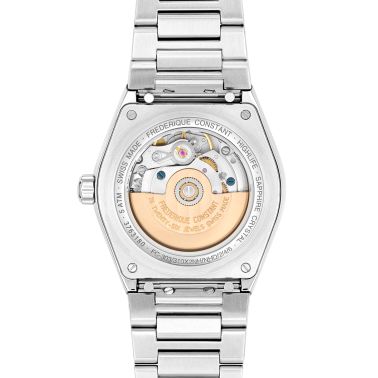 Frédérique Constant Highlife Ladies automatic watch beige dial steel bracelet 34 mm