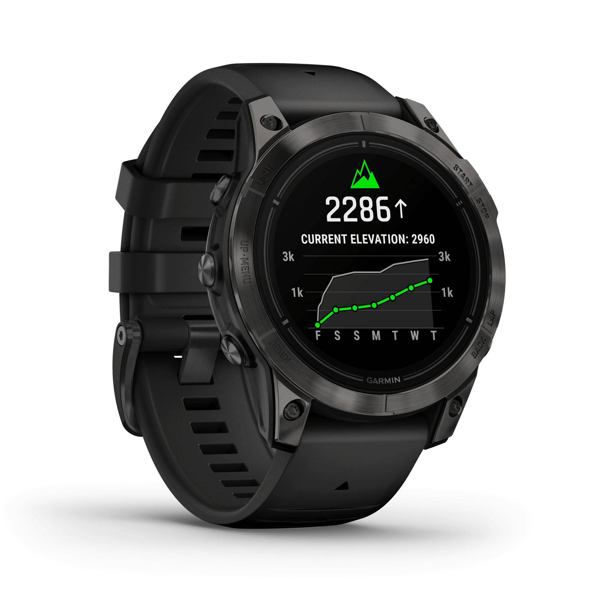 Montre Garmin Epix Pro (Gen2) Sapphire Edition Titane Carbon Gray DLC bracelet silicone noir 47 mm 010-02803-11