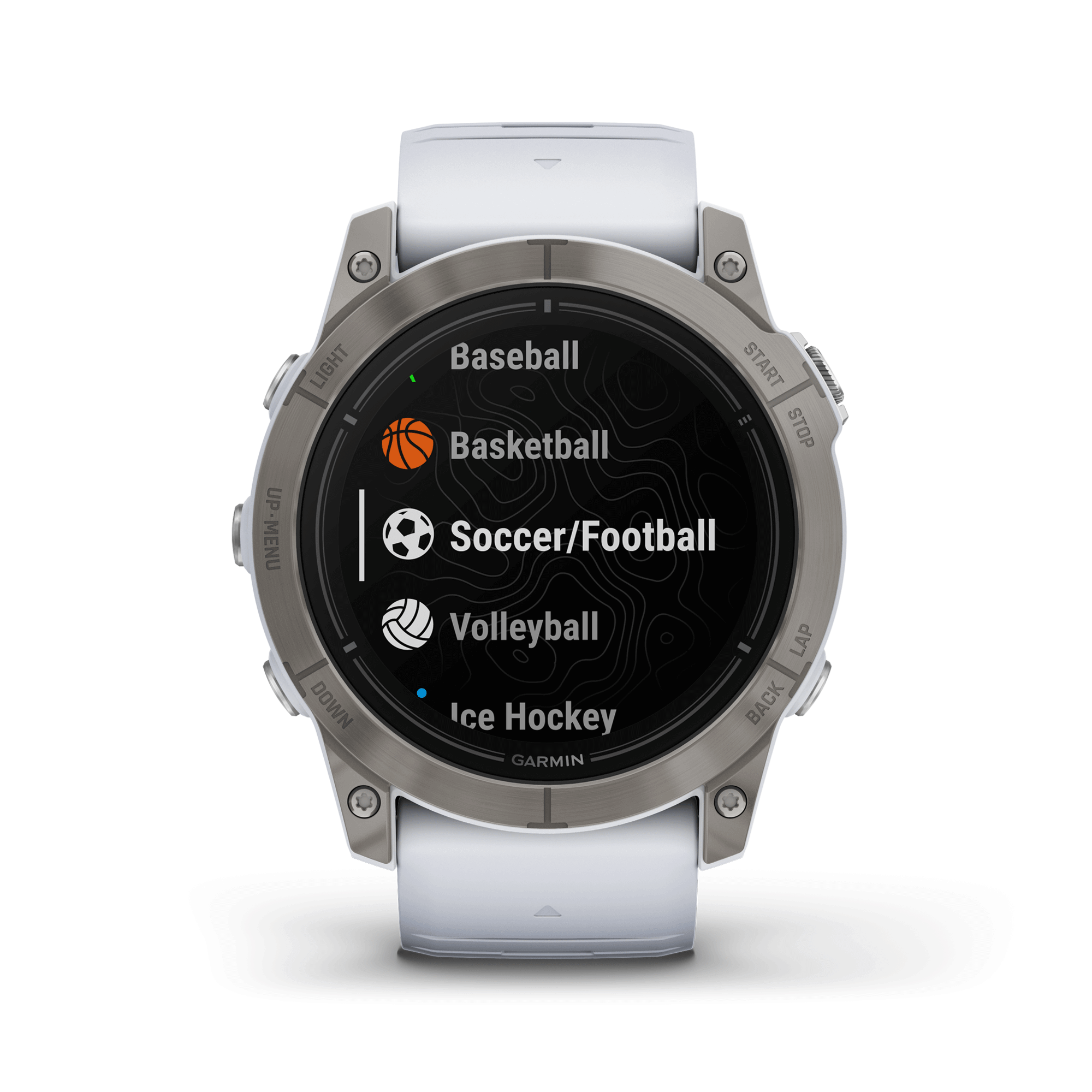 Montre Garmin Epix Pro (Gen2) Sapphire Edition Titane Silver bracelet silicone blanc 51 mm 010-02804-11