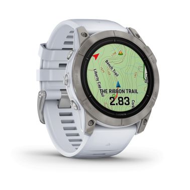 Montre Garmin Epix Pro (Gen2) Sapphire Edition Titane Silver bracelet silicone blanc 51 mm 010-02804-11