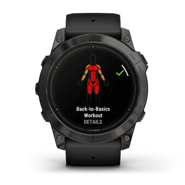 Montre Garmin Epix Pro (Gen2) Sapphire Edition Titane Carbon Gray DLC bracelet silicone noir 51 mm 010-02804-01