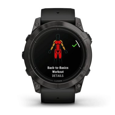 Montre Garmin Epix Pro (Gen2) Sapphire Edition Titane Carbon Gray DLC bracelet silicone noir 51 mm 010-02804-01