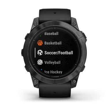 Montre Garmin Epix Pro (Gen2) Sapphire Edition Titane Carbon Gray DLC bracelet silicone noir 51 mm 010-02804-01