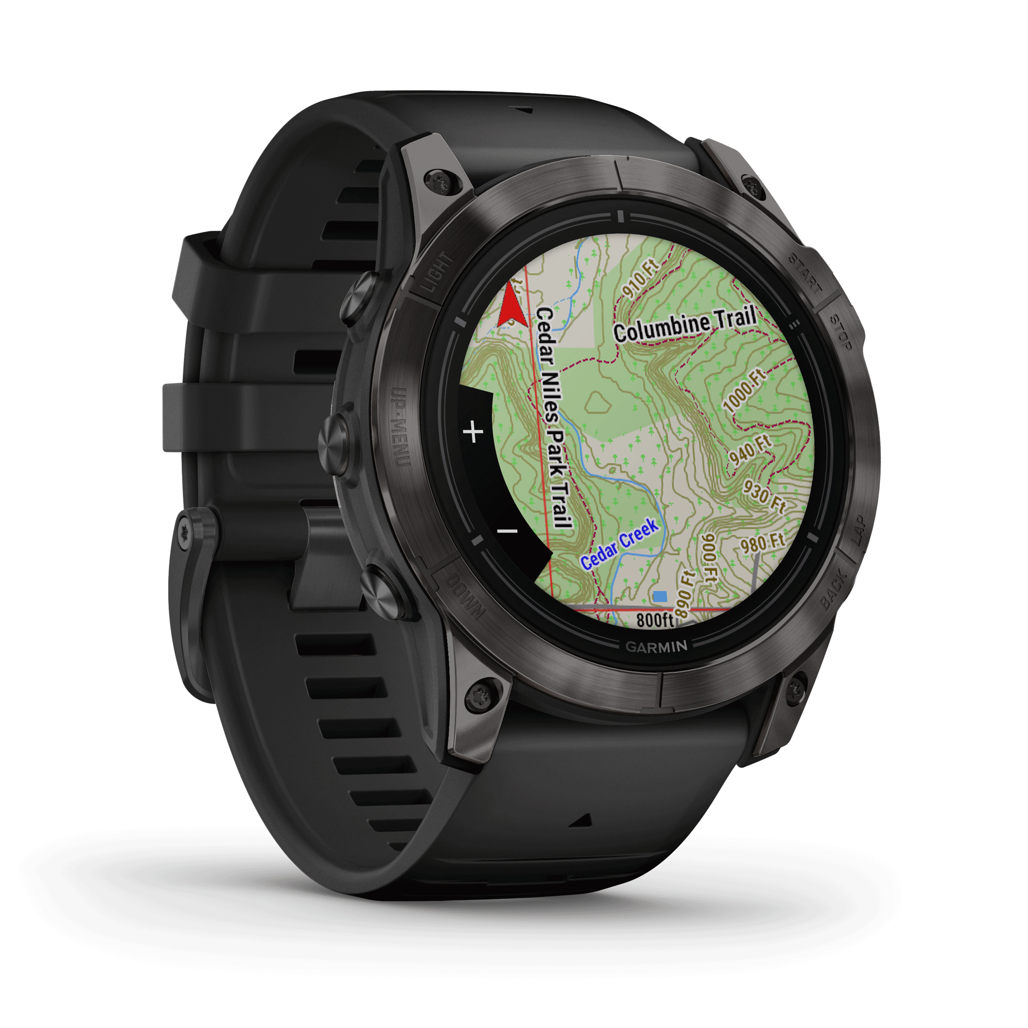 Montre Garmin Epix Pro (Gen2) Sapphire Edition Titane Carbon Gray DLC bracelet silicone noir 51 mm 010-02804-01