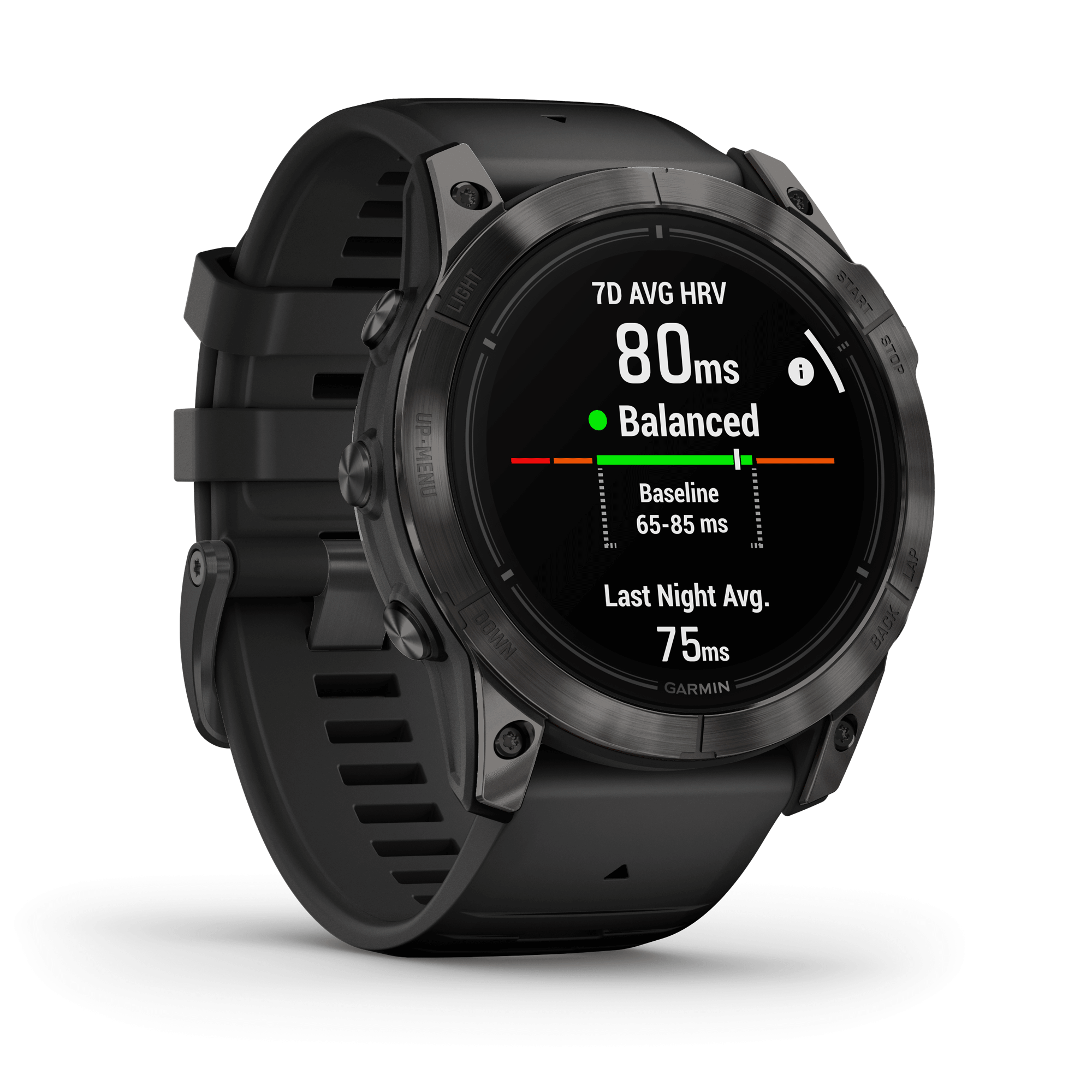Montre Garmin Epix Pro (Gen2) Sapphire Edition Titane Carbon Gray DLC bracelet silicone noir 51 mm 010-02804-01