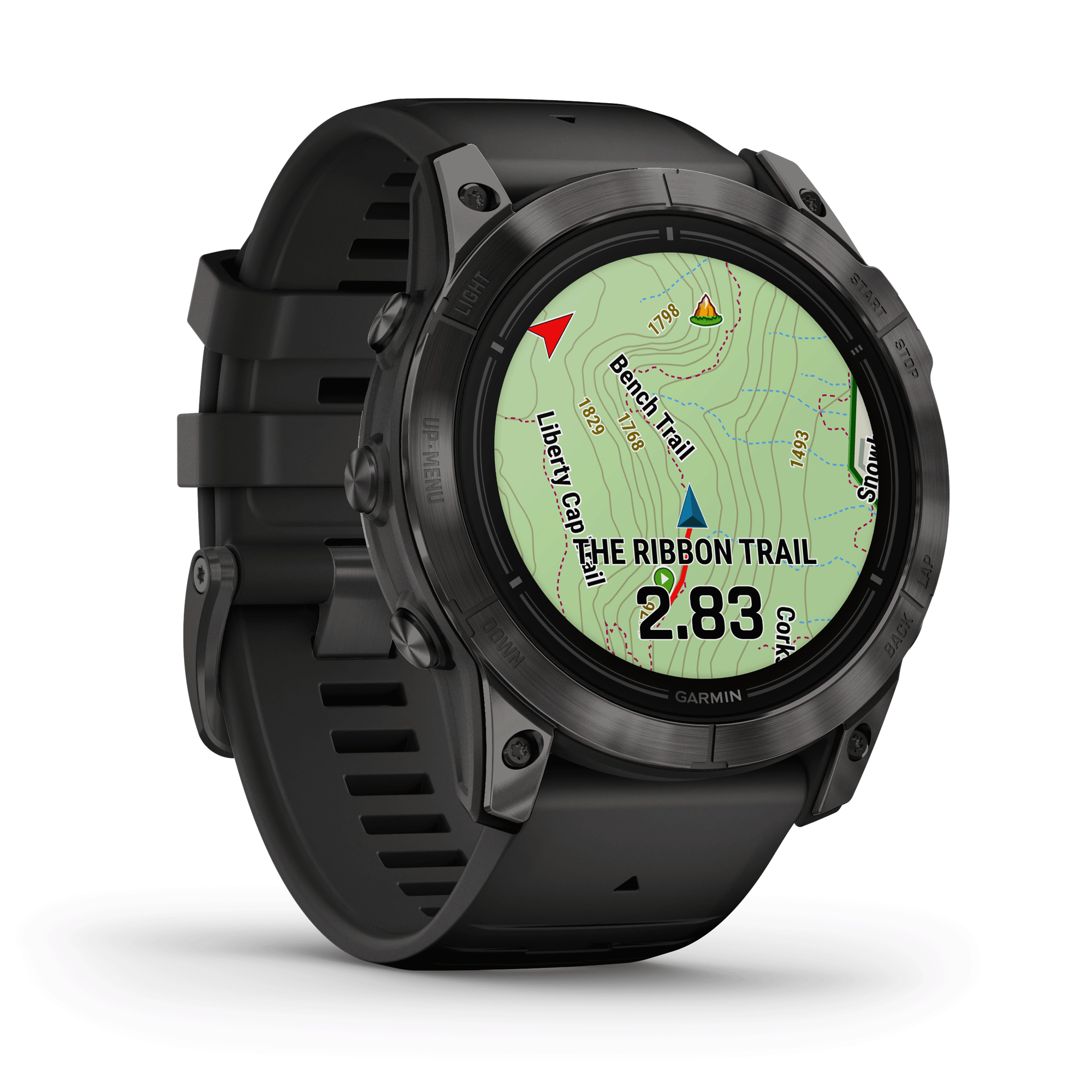 Montre Garmin Epix Pro (Gen2) Sapphire Edition Titane Carbon Gray DLC bracelet silicone noir 51 mm 010-02804-01