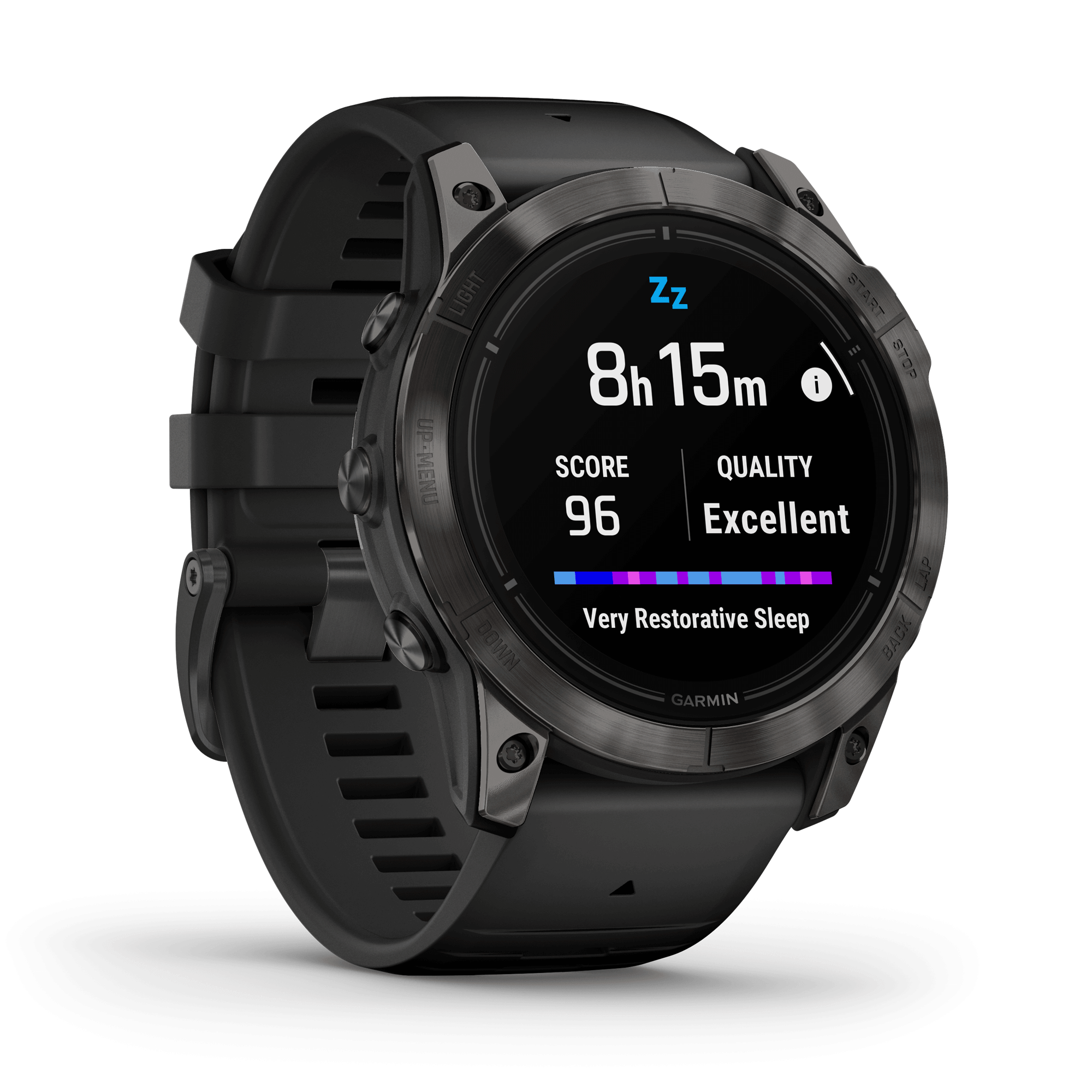 Montre Garmin Epix Pro (Gen2) Sapphire Edition Titane Carbon Gray DLC bracelet silicone noir 51 mm 010-02804-01
