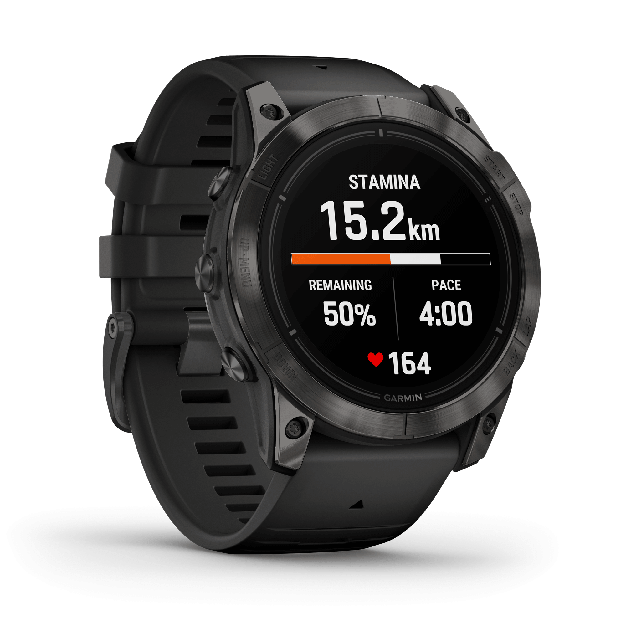 Montre Garmin Epix Pro (Gen2) Sapphire Edition Titane Carbon Gray DLC bracelet silicone noir 51 mm 010-02804-01