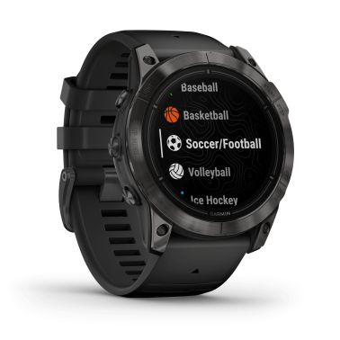 Montre Garmin Epix Pro (Gen2) Sapphire Edition Titane Carbon Gray DLC bracelet silicone noir 51 mm 010-02804-01