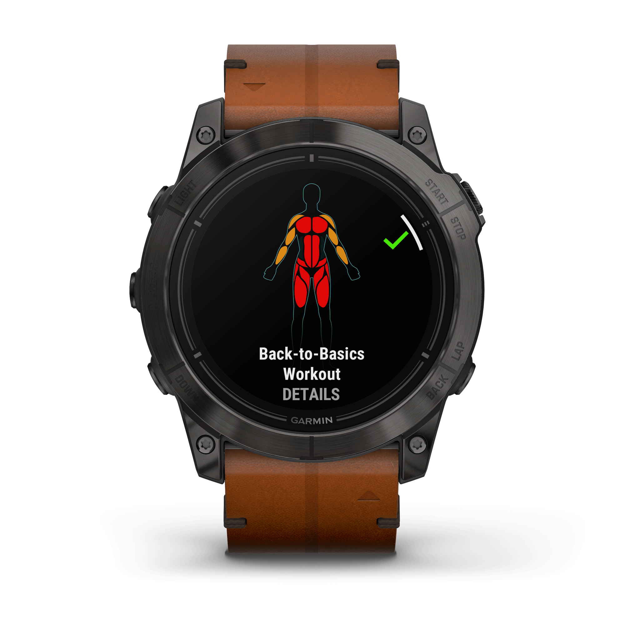 Garmin Epix Pro (Gen2) Sapphire Special Edition Titanium Carbon Gray DLC watch brown leather strap 51 mm 010-02804-30