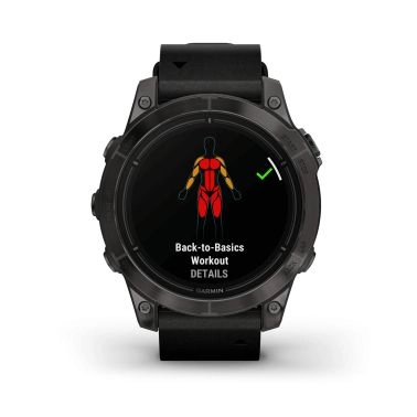 Montre Garmin Epix Pro (Gen2) Sapphire Special Edition Titane Carbon Gray DLC bracelet cuir noir 47 mm 010-02803-30