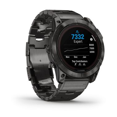 Montre Garmin Fénix 7X Pro Sapphire Solar Special Edition Titane Carbone Gray DLC bracelet titane gris 51 mm 010-02778-30