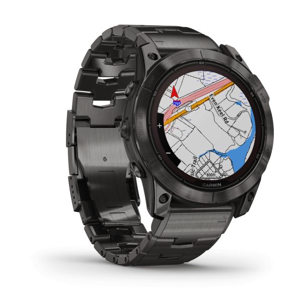 fenix® 7X Sapphire Solar - Titane avec revêtement Carbon Gray DLC et  bracelet titane Gray DLC