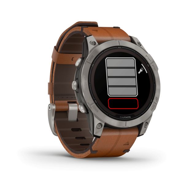 Garmin Fenix 7X PRO Sapphire Solar Titan/ Brown Leather Band - 010