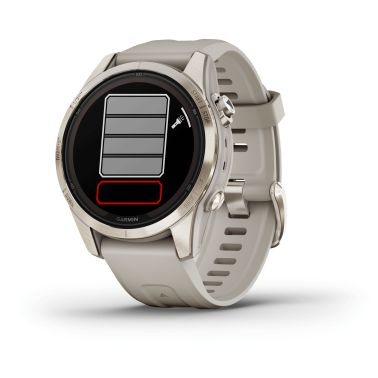 Montre Garmin Fénix 7S Pro Sapphire Solar Edition Selection bracelet silicone crème 42 mm 010-02776-15