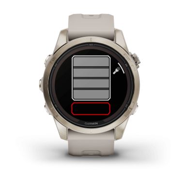 Montre Garmin Fénix 7S Pro Sapphire Solar Edition Selection bracelet silicone crème 42 mm 010-02776-15