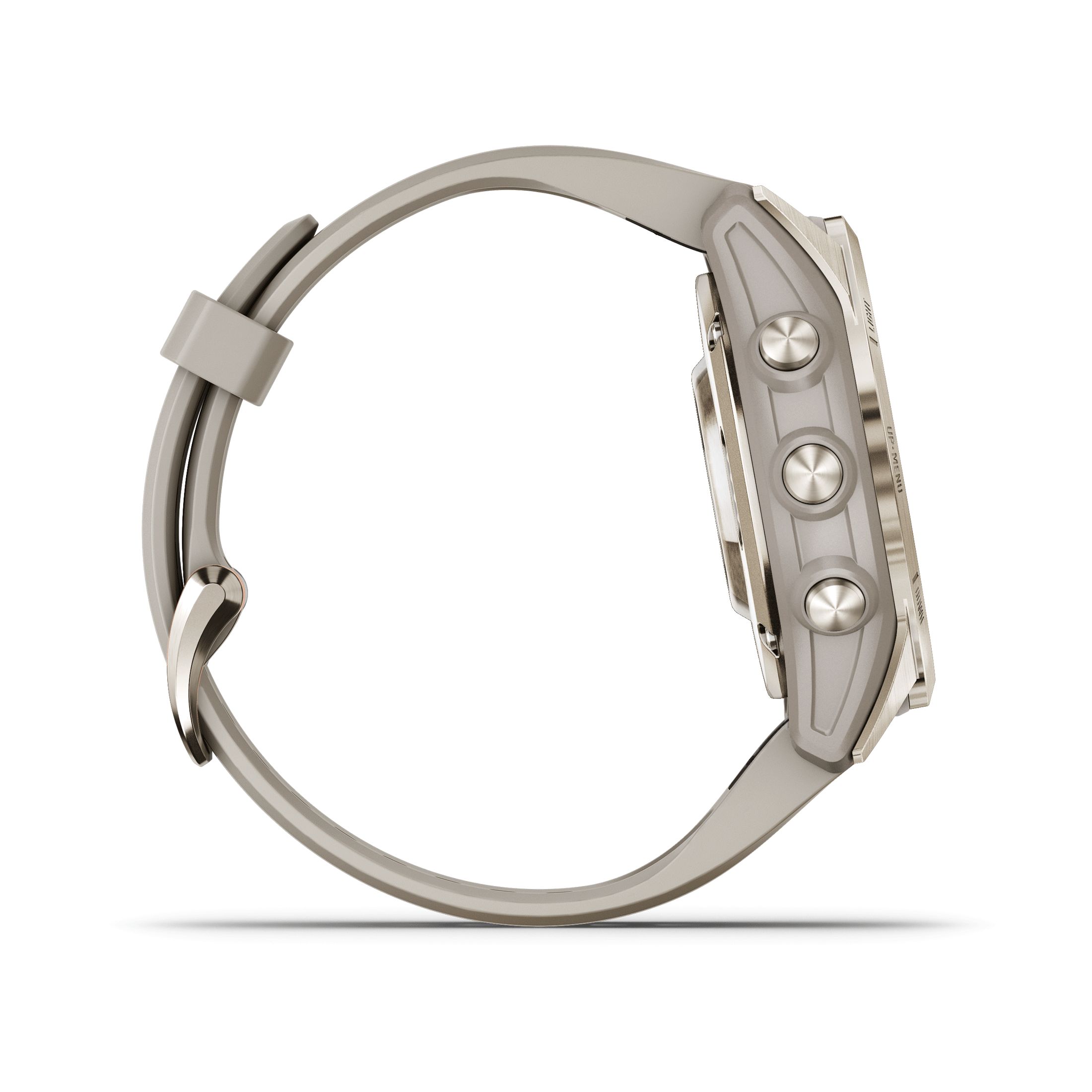 Pour Garmin Fenix 7S Pro 42 mm 20 mm Bracelet de montre en silicone avec  trou de boucle pliante (rose)