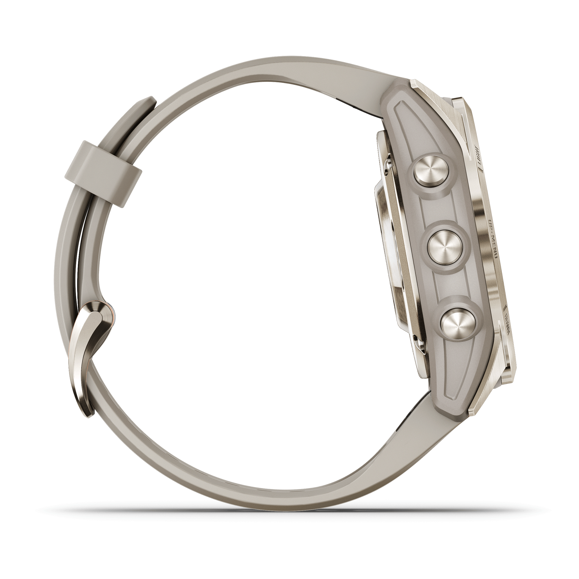 Montre Garmin Fénix 7S Pro Sapphire Solar Edition Selection bracelet silicone crème 42 mm 010-02776-15