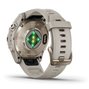 Montre Garmin Fénix 7S Pro Sapphire Solar Edition Selection bracelet silicone crème 42 mm 010-02776-15