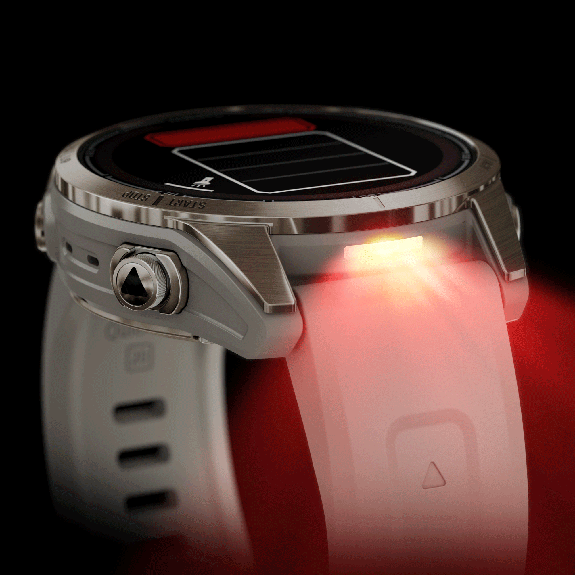 Montre Garmin Fénix 7S Pro Sapphire Solar Edition Selection bracelet silicone crème 42 mm 010-02776-15