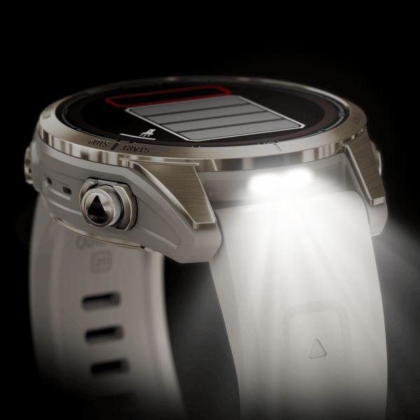 Montre Garmin Fénix 7S Pro Sapphire Solar Edition Selection bracelet silicone crème 42 mm 010-02776-15
