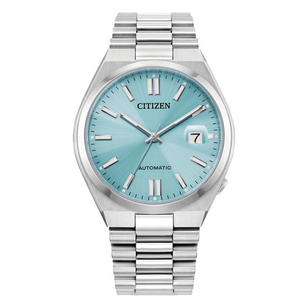 Montre Citizen Tsuyosa automatique cadran bleu "Tiffany" bracelet acier 40 mm