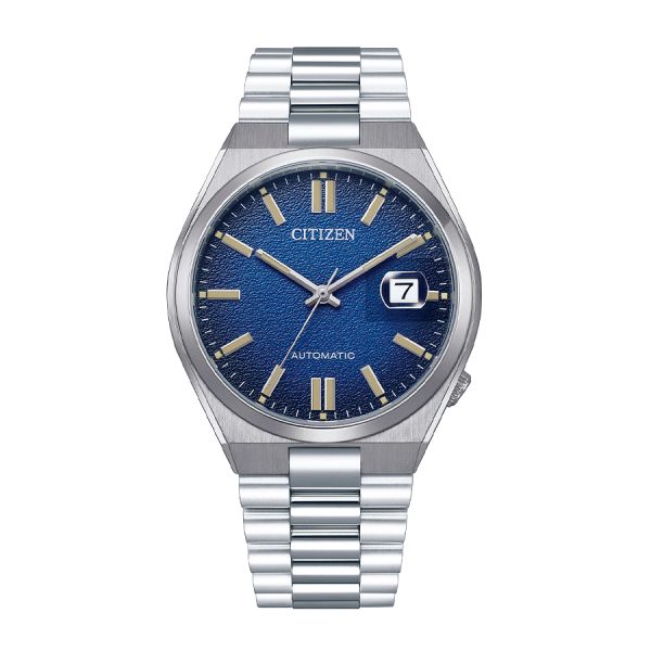 Citizen Tsuyosa automatic watch dark blue dial steel bracelet 40 mm