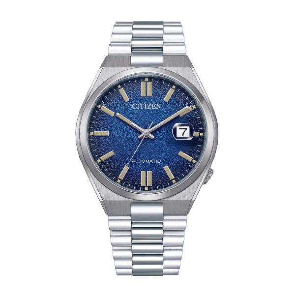 Montre Citizen Tsuyosa automatique cadran bleu foncé bracelet acier 40 mm