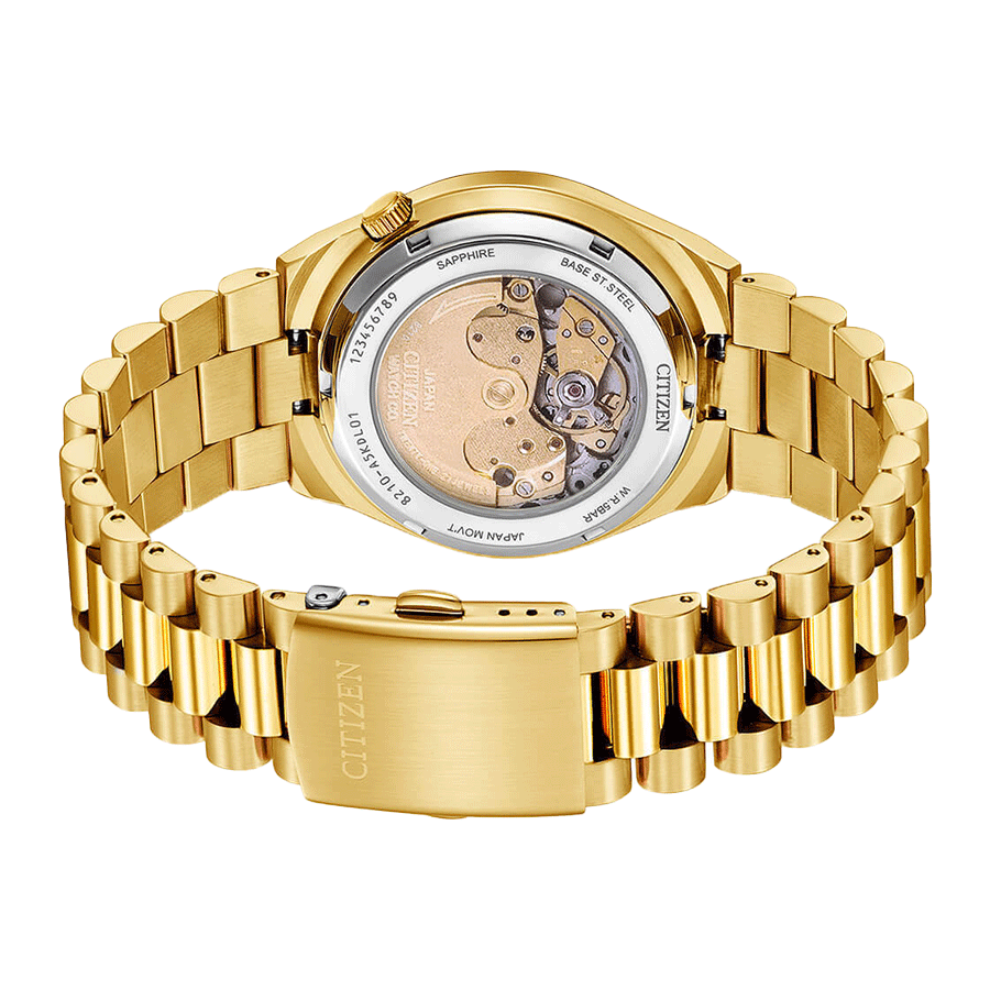 Montre Citizen Tsuyosa automatique cadran rouge bracelet acier 40 mm