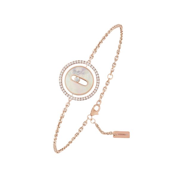 Messika Lucky Move PM bracelet in rose gold, diamonds and white mother-of-pearl