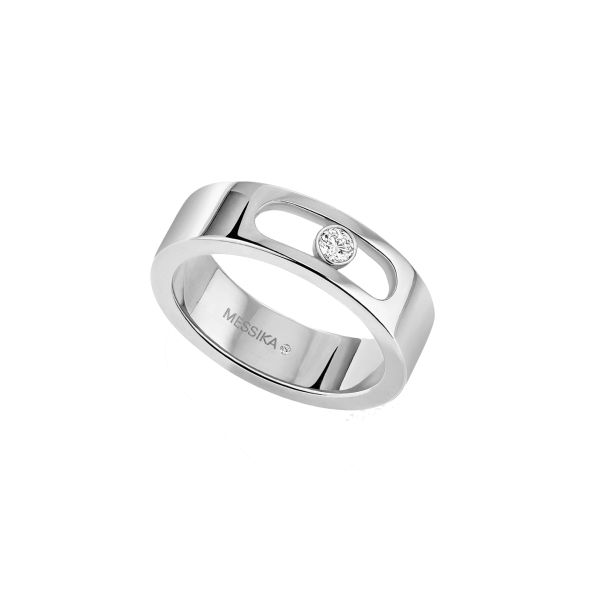 Messika Move Joaillerie wedding band in white gold and diamonds
