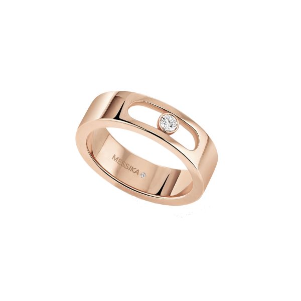 Messika Move Joaillerie wedding band in rose gold and diamond