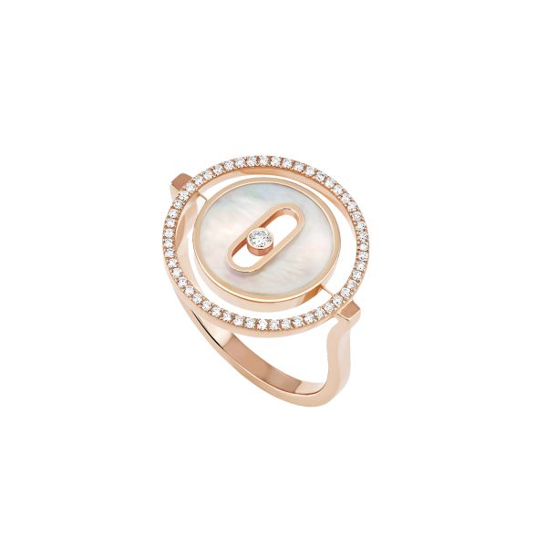 Messika Lucky Move PM ring in rose gold, white mother-of-pearl and diamonds