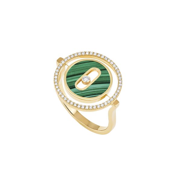 Messika Lucky Move PM ring in yellow gold, malachite and diamonds