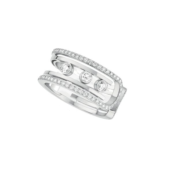 Messika Move 10th Ring in white gold and diamonds