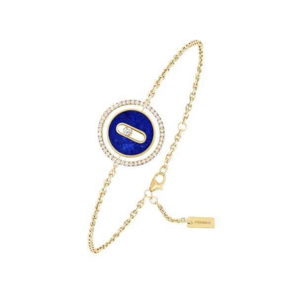 Messika Lucky Move PM bracelet in yellow gold, diamonds and lapis lazuli