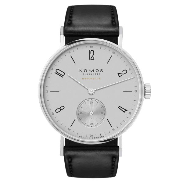 Nomos Tangente Neomatik Gris Platine automatic watch grey galvanised dial black leather strap 35 mm
