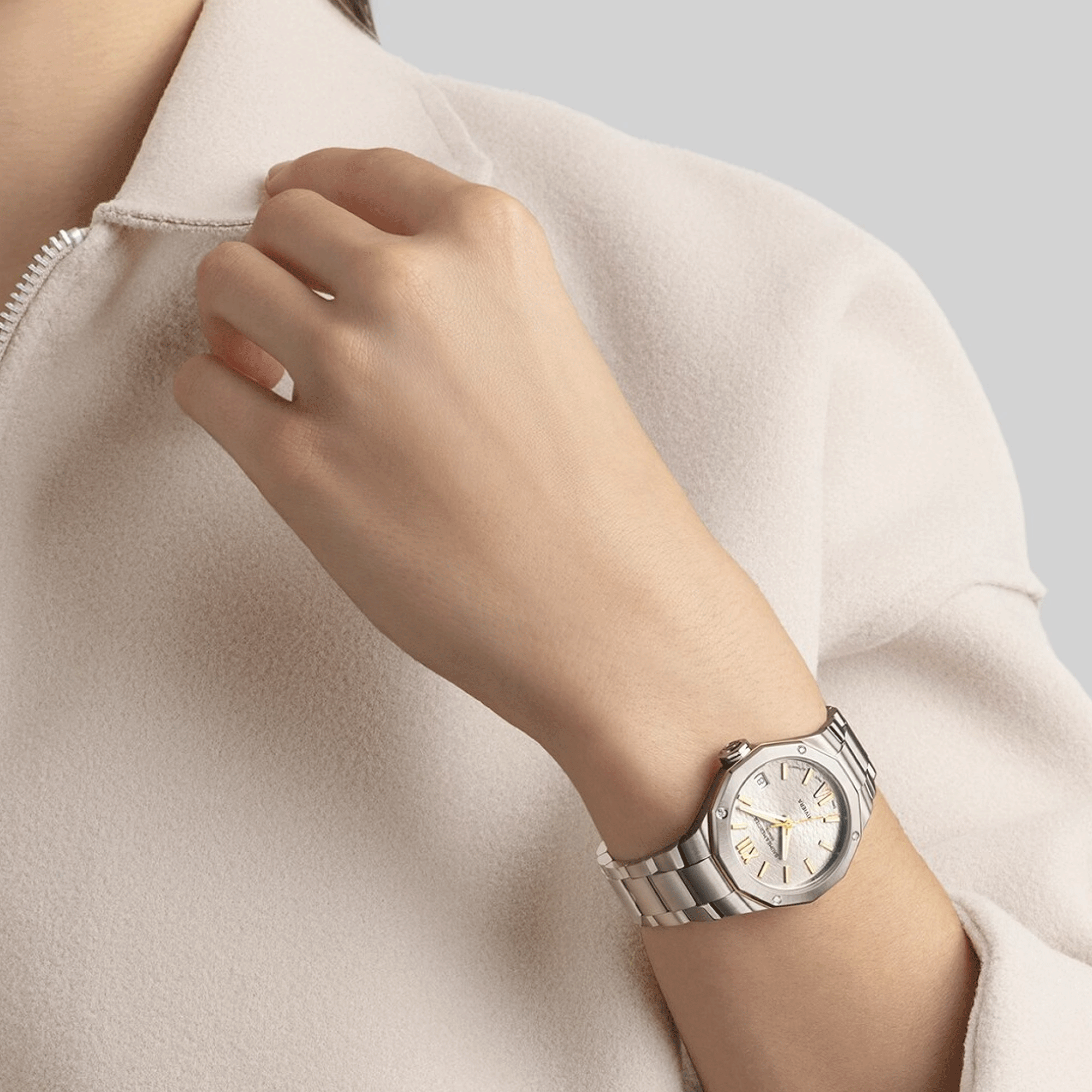 Montre Baume et Mercier Riviera quartz cadran doré bracelet acier 33 mm 10730