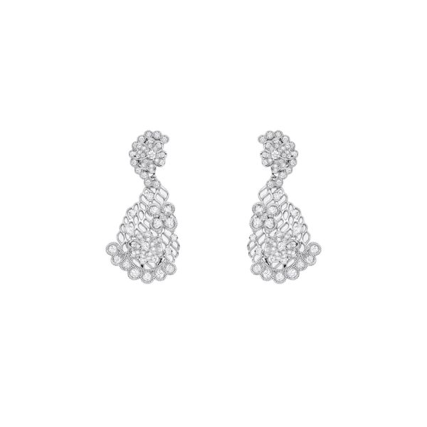 Boucles d'oreilles Dior Couture en or blanc et diamants JDEN94004
