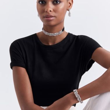 Boucles d'oreilles Dior Couture en or blanc et diamants JDEN94004