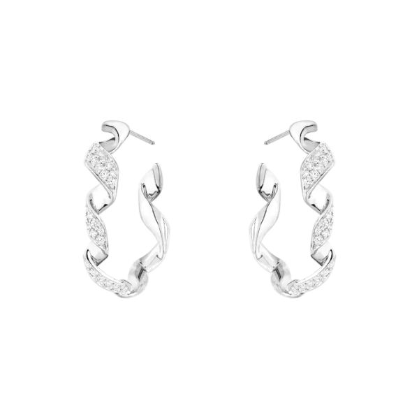 Boucles d'oreilles Dior Couture en or blanc et diamants JDIO95012