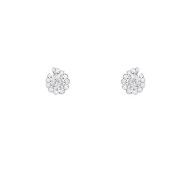 Boucles d'oreilles Dior Couture en or blanc et diamants